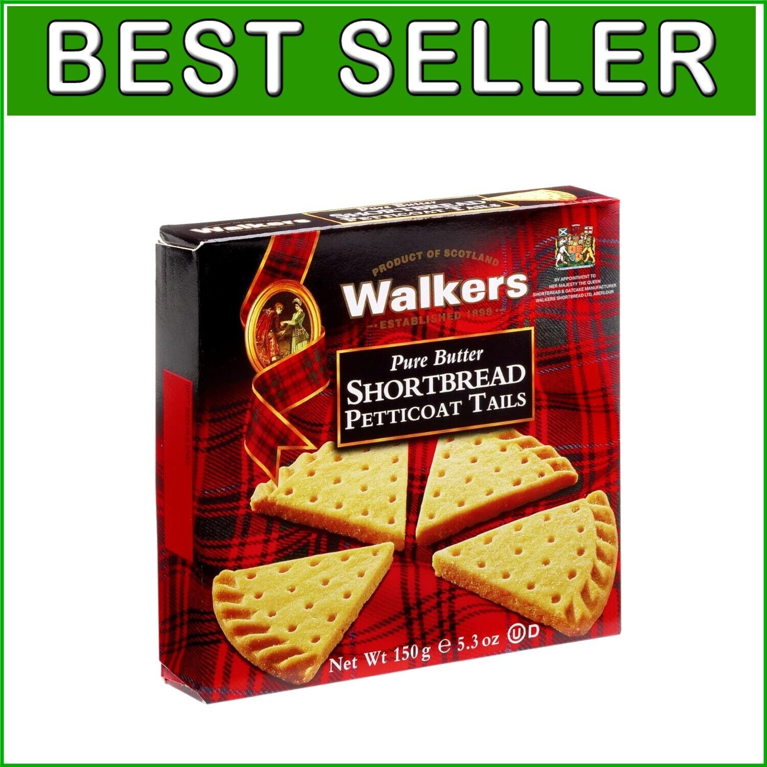 Classic Scottish Shortbread Cookies - All-Butter Petticoat Tails, 5.3 Oz Boxes