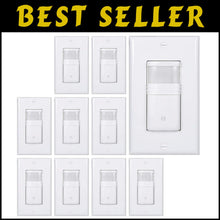 Load image into Gallery viewer, Indoor Motion Sensor Light Switch - 10 Pack, Touch Control, Title 24 Compliant