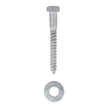 Load image into Gallery viewer, Heavy-Duty 3/8 x 3-1/2 Lag Screw Kit with Washers - 50 Pack, Galvanized Finish