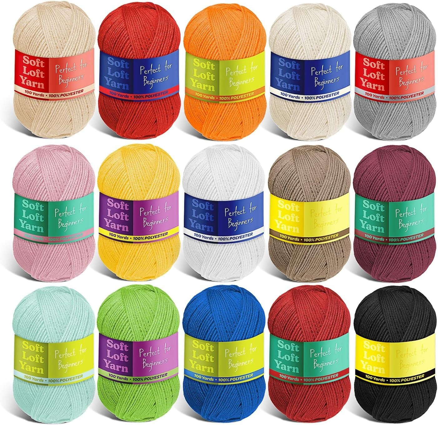 Beginner-Friendly Crochet Kit with Yarn, Hooks, and Crochet Bag for All Ages