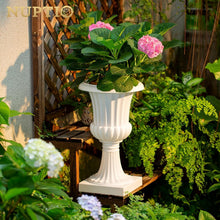 Load image into Gallery viewer, Majestic Classic White Urn Planters - Perfect for Garden and Porch Decorations