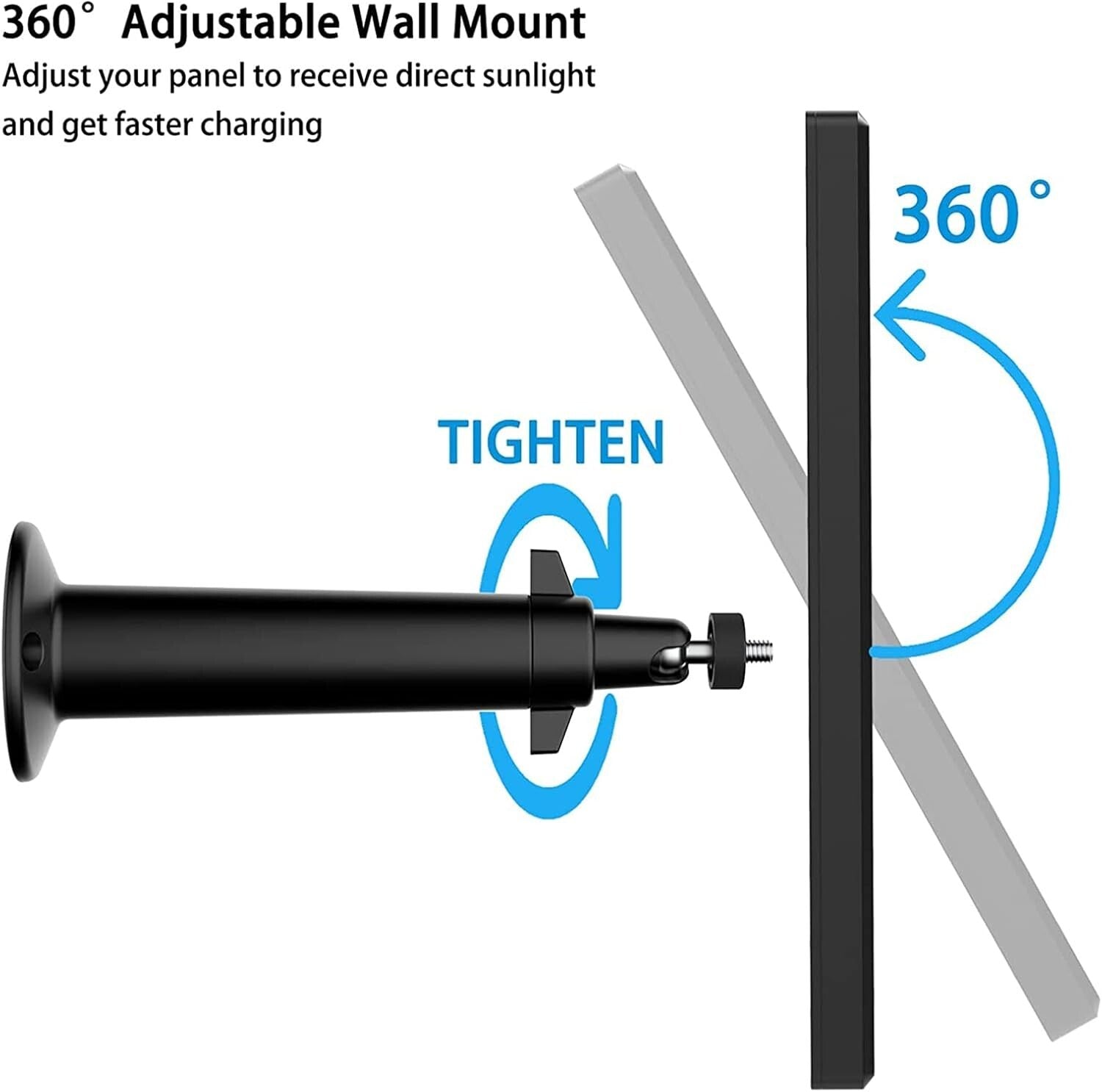 Durable Solar Panel Compatible with Ring Video Doorbell 1 - 16ft Cable Included