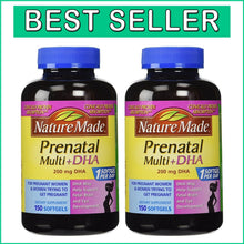 Load image into Gallery viewer, Essential Prenatal Vitamins with DHA 200mg, 150 Softgels, Unflavored 2-Pack