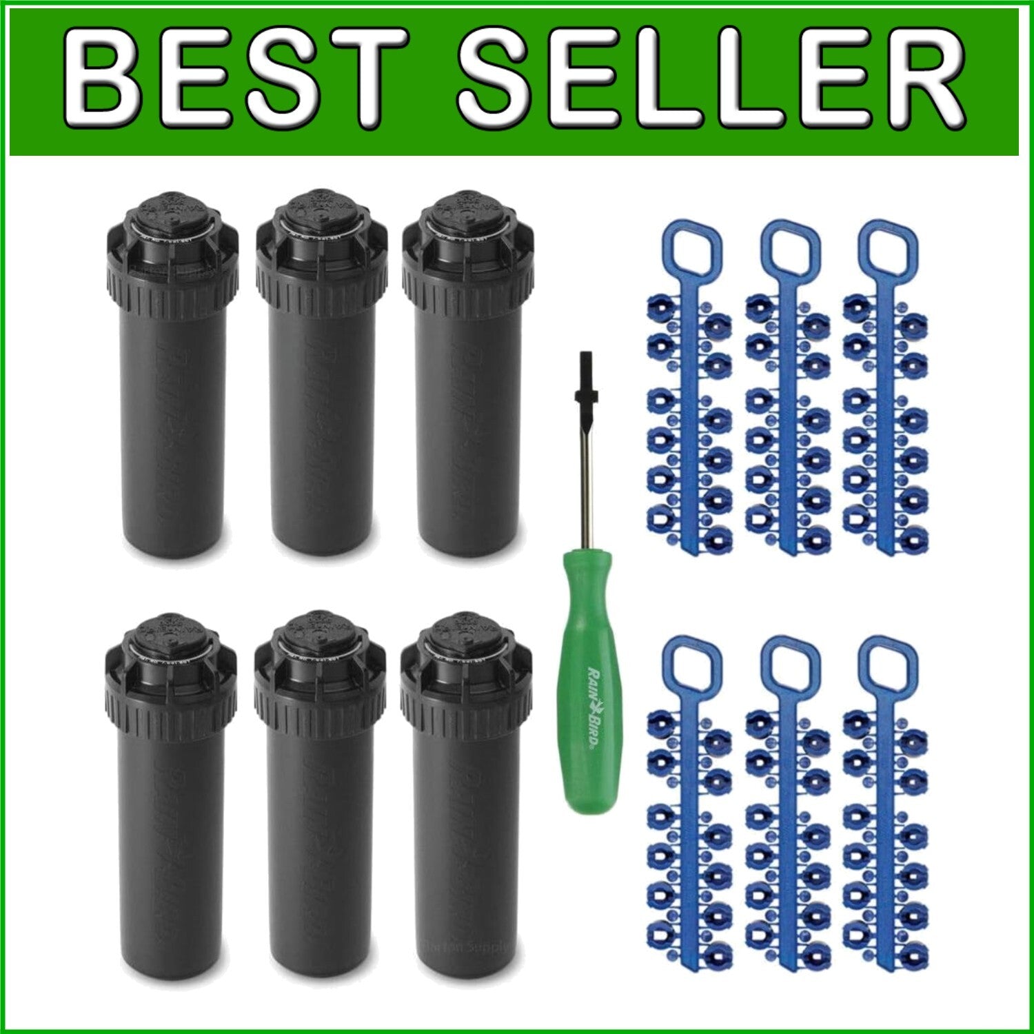 5004 PC Pop-Up Sprinkler - 4-Inch Adjustable Lawn Irrigation System, 6 Pack