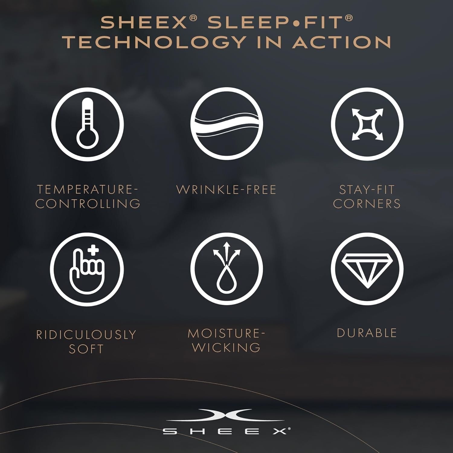 Luxury Split King Cooling Bed Sheets with Deep Pocket & Easy Care - Bright White