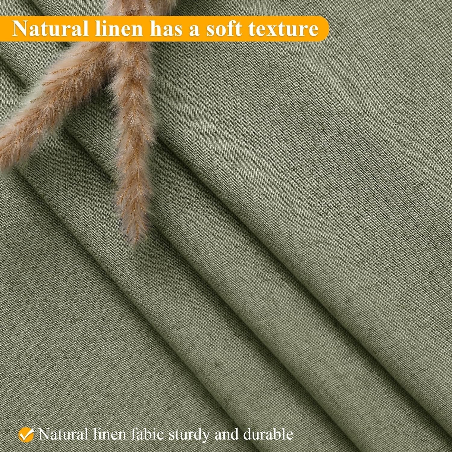 Chic Sage Green Shower Curtain 72x75 - No Hooks, Water-Repellent with Snap Liner