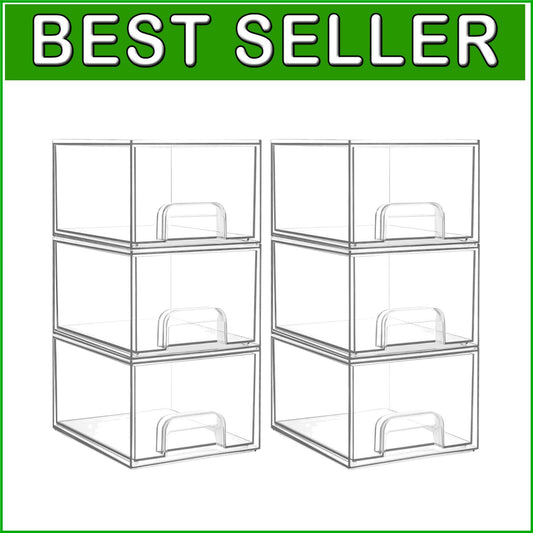 Durable Stackable Storage Bin Set with Pull-Out Handles - Perfect for Any Room