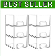 Load image into Gallery viewer, Durable Stackable Storage Bin Set with Pull-Out Handles - Perfect for Any Room