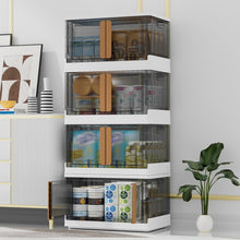 Load image into Gallery viewer, 400Qt (4x100Qt) Stackable Plastic Storage Bins with Wheels for Easy Access