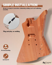 Load image into Gallery viewer, Explorer Style DIY Electric Guitar Kit with Mahogany Body and Humbucker Pickups