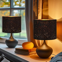 Load image into Gallery viewer, Premium 15" Drum Lamp Shades in Black - Soft Light Diffusion &amp; Easy Assembly