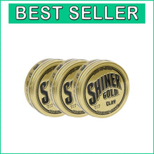 Load image into Gallery viewer, Shiner Gold Strong Hold Pomade - Coconut Scent, Matte Finish, 3-Pack of 3.5oz