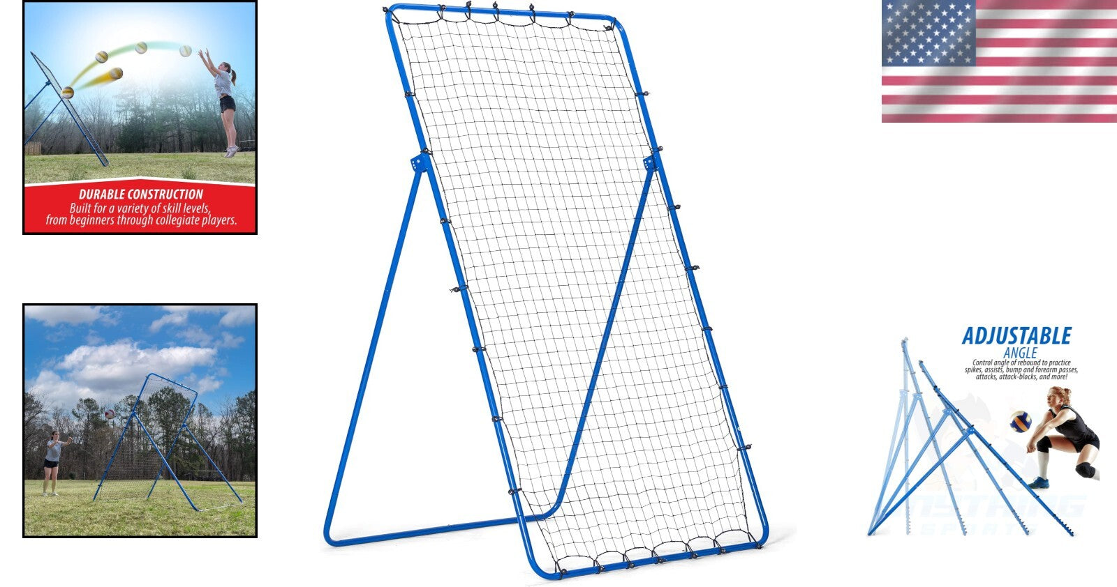 The Original Fully Adjustable 7x4 Volleyball Rebounder - Practice Your Skills