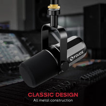 Load image into Gallery viewer, All-Metal Cardioid Dynamic Microphone with Voice Isolation for Clear Recording