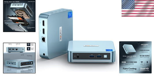4K HD Intel Mini Desktop - 11th Gen, 16GB RAM, Dual HDMI, Fantastically Compact