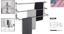 Load image into Gallery viewer, Brushed Nickel 3-Tier Stainless Steel Ladder Towel Rack for Modern Bathrooms