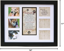 Load image into Gallery viewer, Cherish Memories: Pet Memorial Collage Frame with Pawprints Poem - 14”L x 11”W