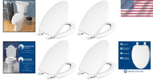 Load image into Gallery viewer, Innovative Slow Close Toilet Seats - 4-Pack Elongated Wood, Easy to Clean, White