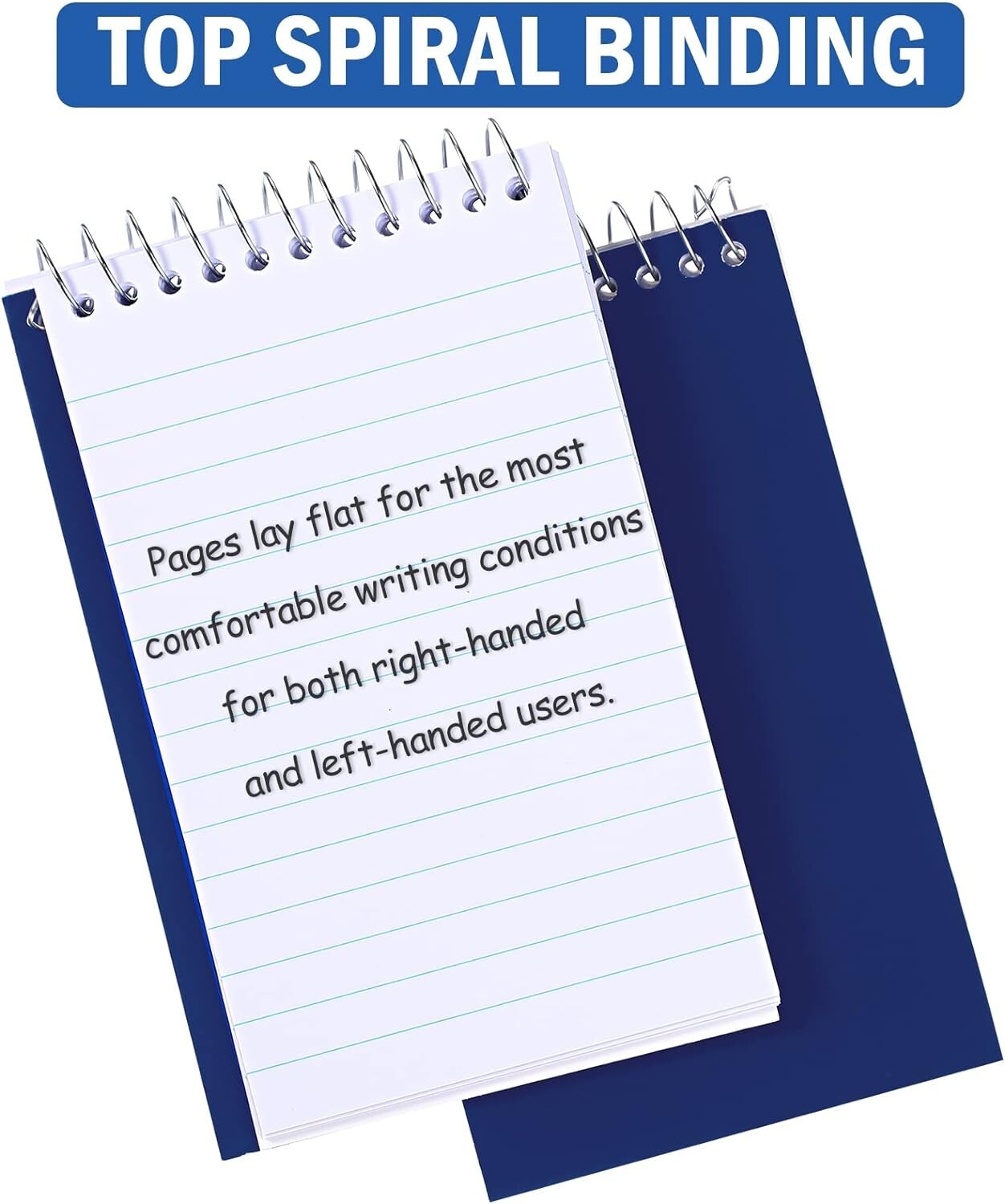 Durable Spiral Top Note Pads - 100 Bulk 3x5 Inch Mini Notebooks for Easy Writing