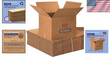 Load image into Gallery viewer, 12-Pack Large 20" x 20" x 15" Corrugated Moving Boxes for Efficient Organization