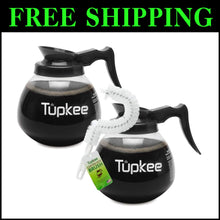 Load image into Gallery viewer, Ergonomic 12-Cup Coffee Decanter - Shatter-Resistant with Non-Scratch Brush