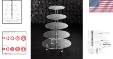 Load image into Gallery viewer, Sturdy Large Acrylic Cupcake Tower - 5-Tier Clear Stand for Weddings and Parties