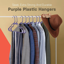 Load image into Gallery viewer, Space-Saving Plastic Hangers 120 Pack - Non-Slip Design for All Clothing Types