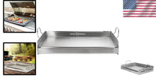 Load image into Gallery viewer, Portable Stainless Steel Griddle with Removable Handles - Ideal for Camping