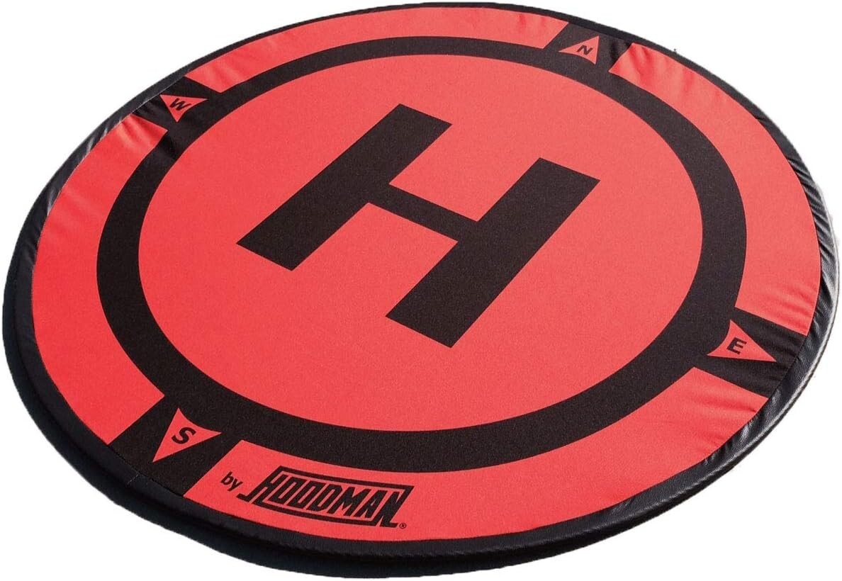 5' Orange Collapsible Drone Pad for Heavy Duty Landings - Quick Setup & Storage
