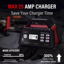 Load image into Gallery viewer, Compact 2/10/25A 12V Smart Battery Charger with Engine Start &amp; ETL Certification