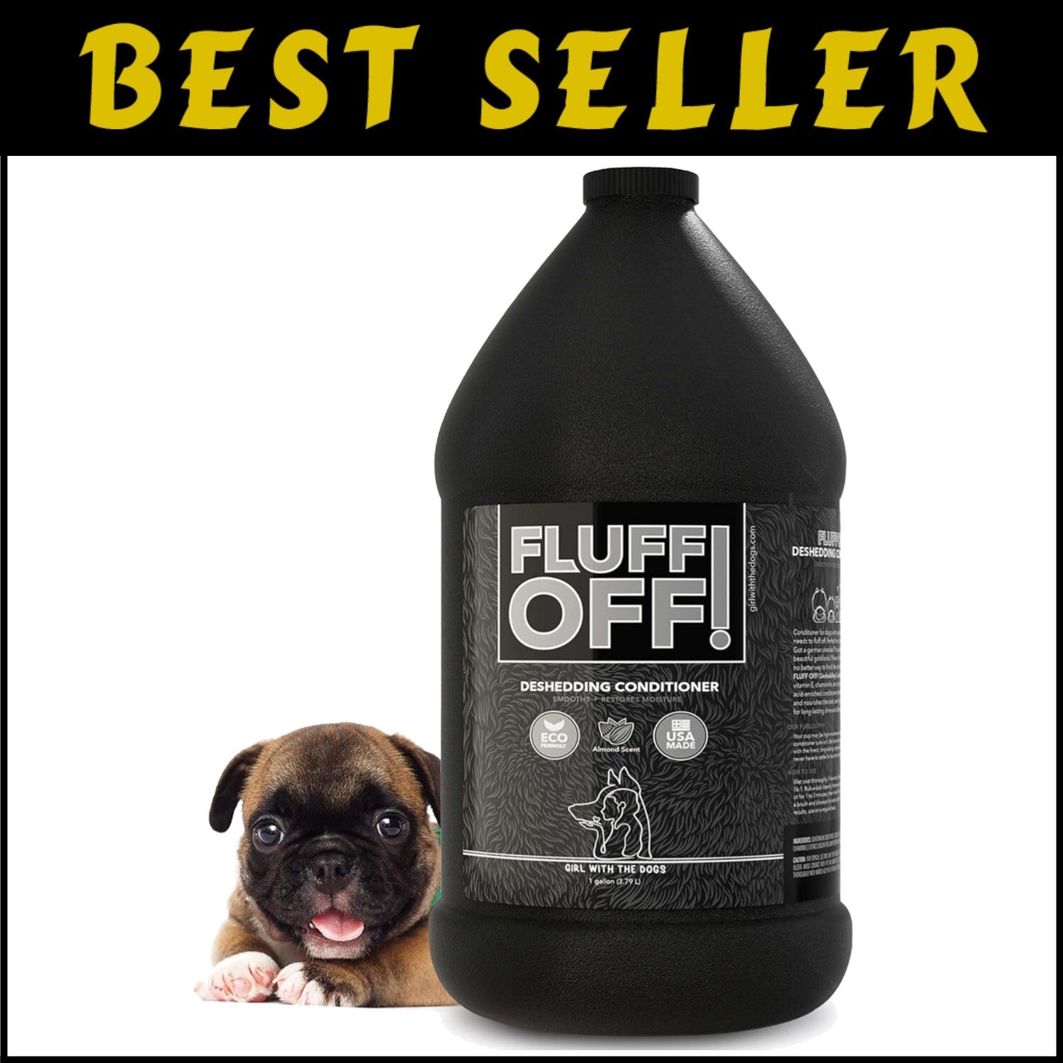 Gentle All-Natural Deshedding Conditioner, 1 Gallon - Perfect for Sensitive Pets