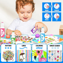 Load image into Gallery viewer, 12 Colors Washable Dot Markers with Activity Books - Safe Art Supplies for Kids