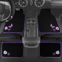 Load image into Gallery viewer, Elegant Purple Car Mats and Butterfly Steering Wheel Set - Easy Installation