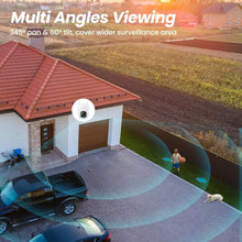 Load image into Gallery viewer, 4-Pack 2K Solar Outdoor Security Cameras with 360° PTZ &amp; Color Night Vision