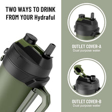 Load image into Gallery viewer, Large 128oz Insulated Gallon Water Bottle with Wide Mouth and Ergonomic Handle