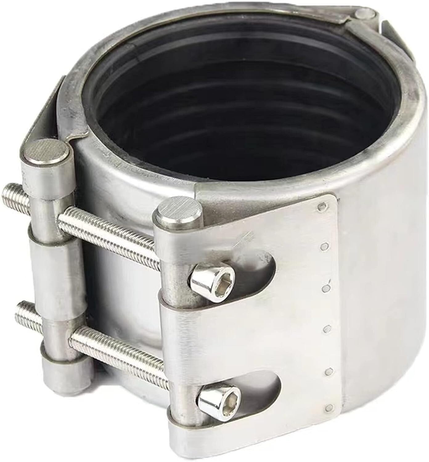 Emergency Pipe Repair Clamp - Stainless Steel, 4 Inch, for Plastic & Metal Pipes
