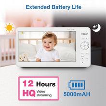 Load image into Gallery viewer, 7" Digital Video Baby Monitor with Two Cameras &amp; Pan Tilt Zoom - HQ Quality