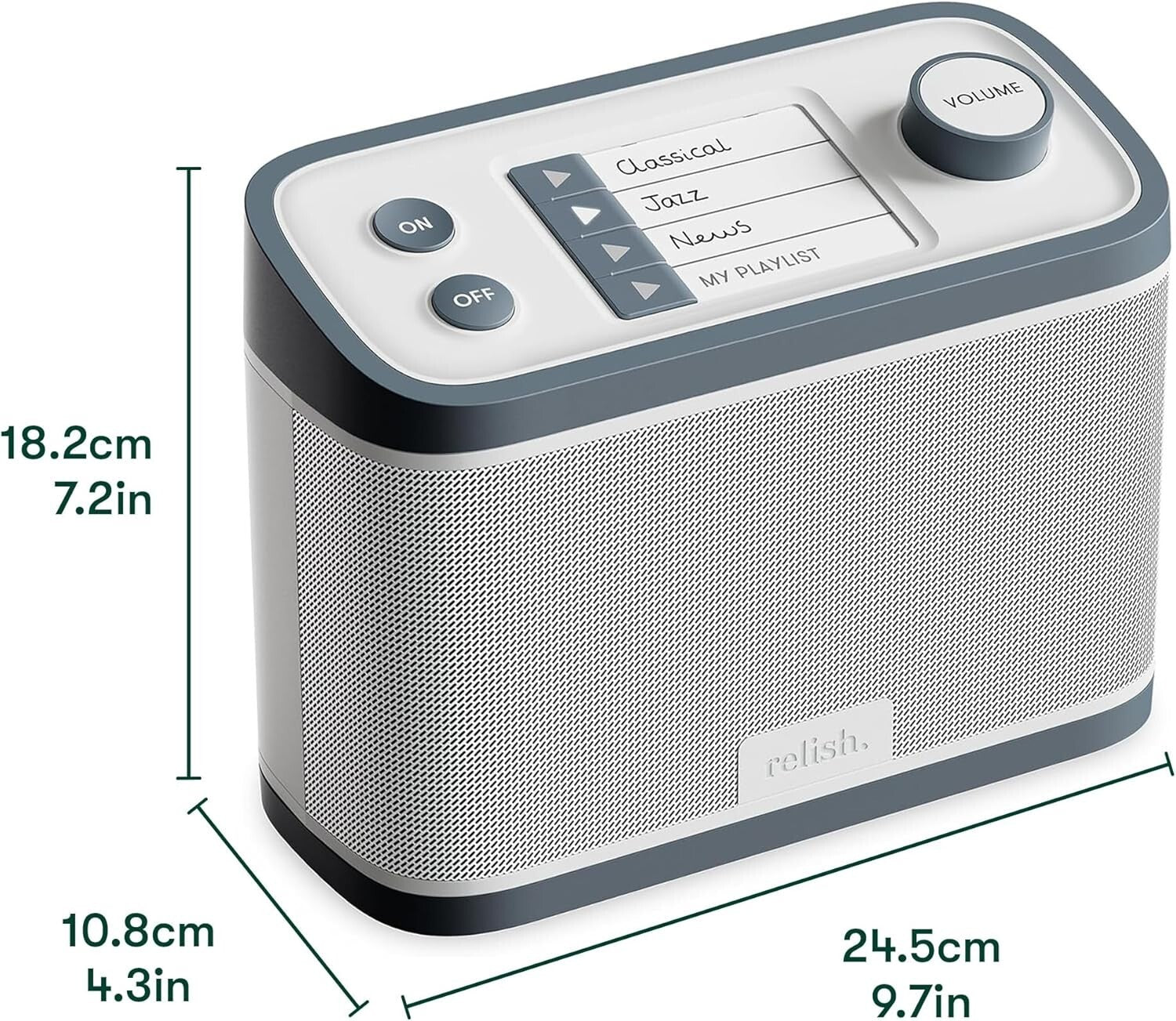 Simple Use FM Radio and MP3 Music Player for Seniors, Visually Impaired