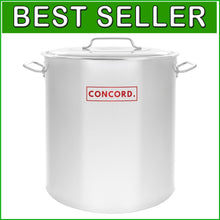 Load image into Gallery viewer, Commercial Quality 30 Quart Stainless Steel Stock Pot with Riveted Handles