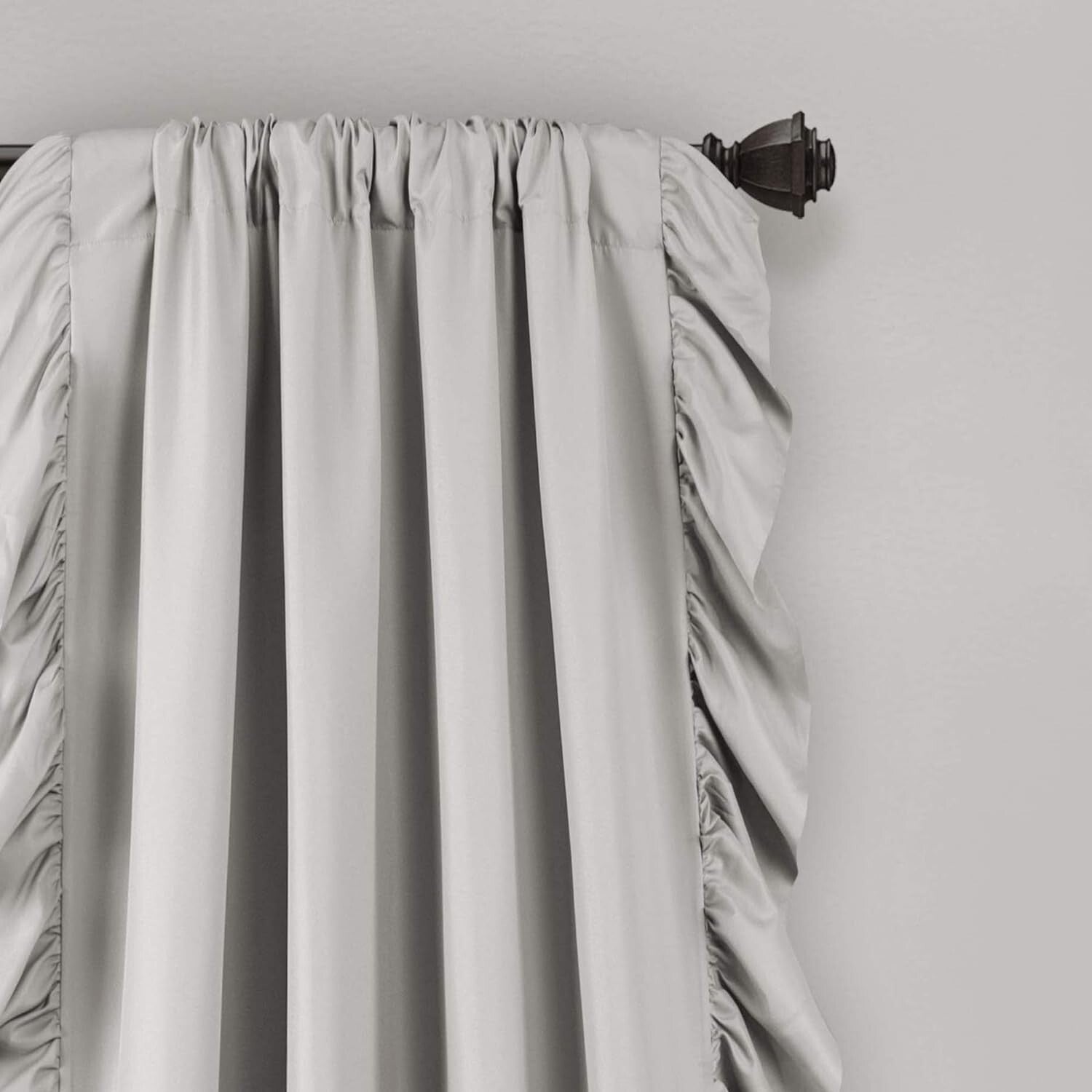 Flowy Reyna Curtain Set in Light Gray - 54" W x 84" L, Perfect for Any Room