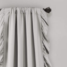 Load image into Gallery viewer, Flowy Reyna Curtain Set in Light Gray - 54" W x 84" L, Perfect for Any Room