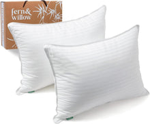Load image into Gallery viewer, Standard Size Cooling Bed Pillows - Down Alternative &amp; Plush Support, Set of 2