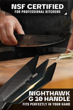 Load image into Gallery viewer, Premium 8-Inch Chef's Knife with Ergonomic G10 Handle - Black Titanium Finish