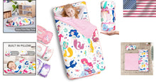 Load image into Gallery viewer, Cozy Machine Washable Nap Mat for Kids - Mermaid, Ideal for Preschool &amp; Travel