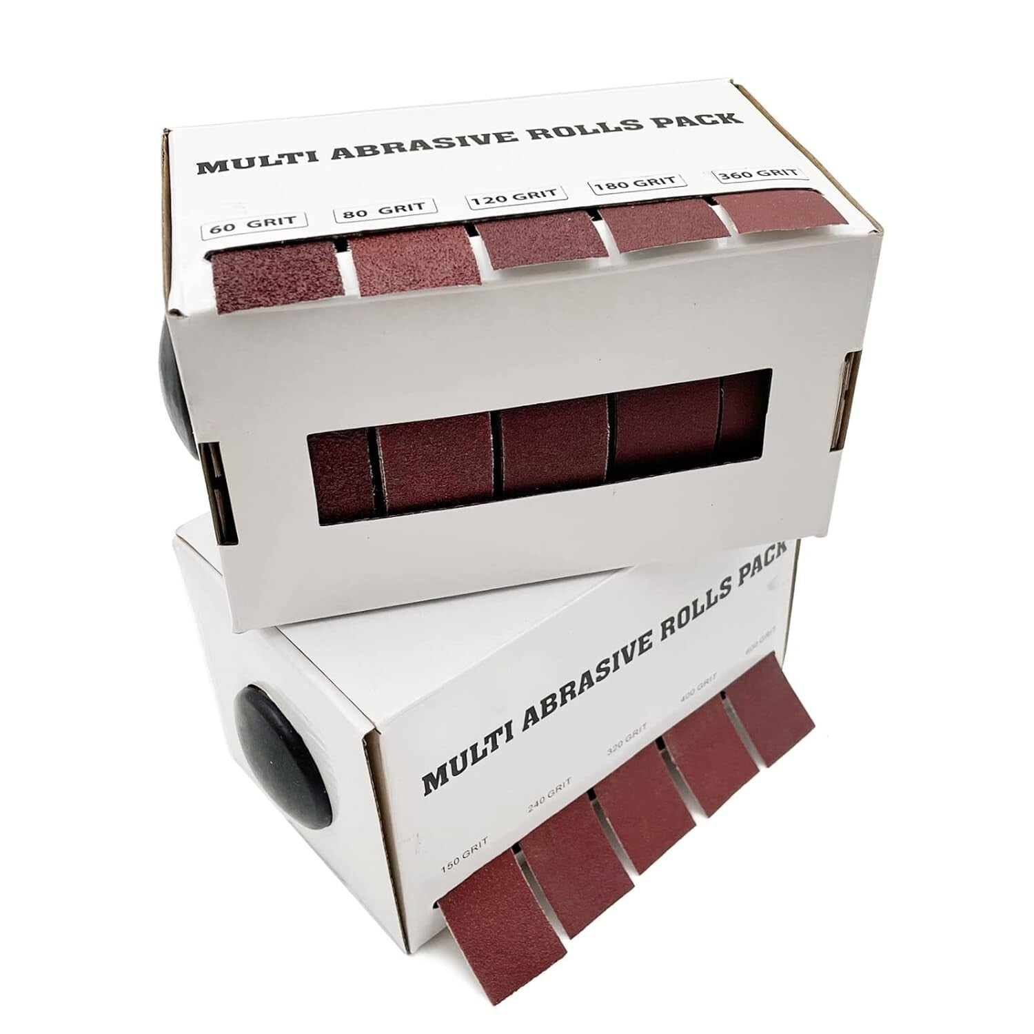 Comprehensive 10-Roll Emery Cloth Set with Dispenser for Metal, Wood, and More