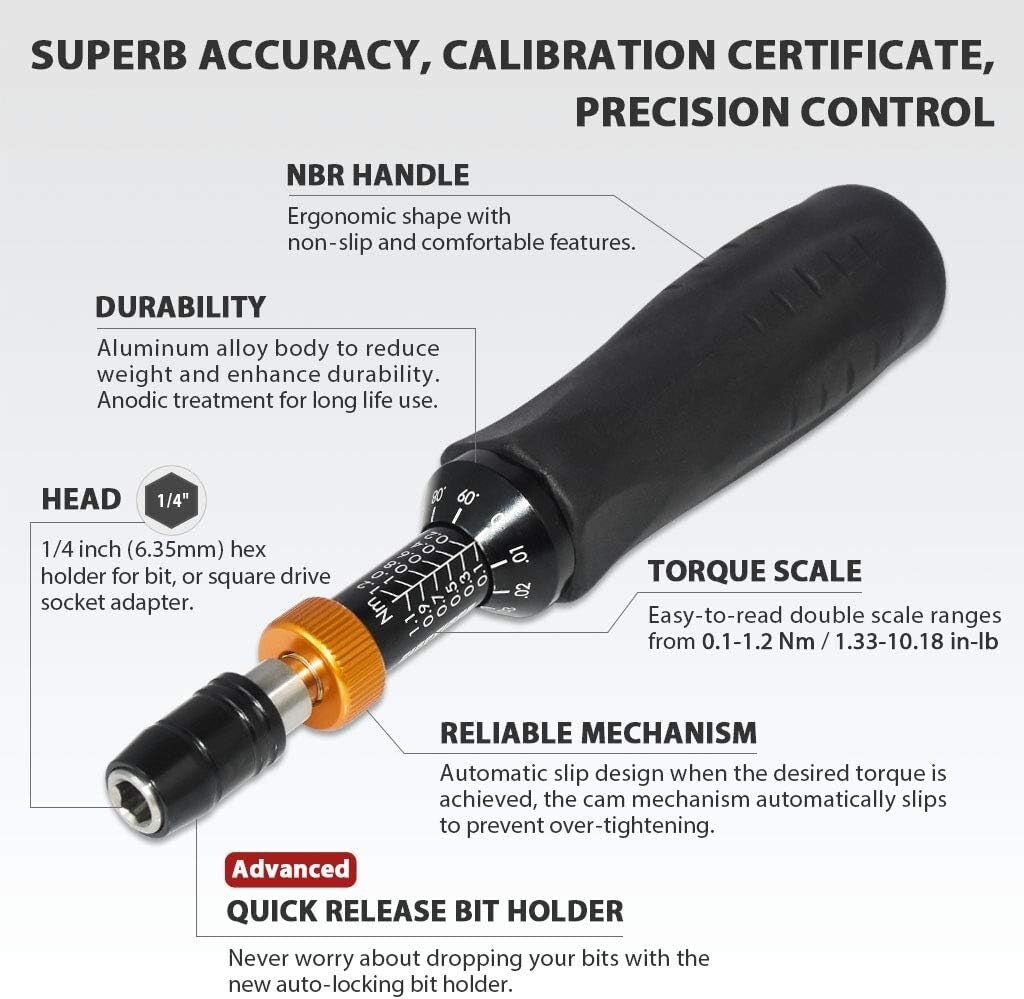 Durable Automatic Torque Limiting Screwdriver - Precision Tool with Dual Scale