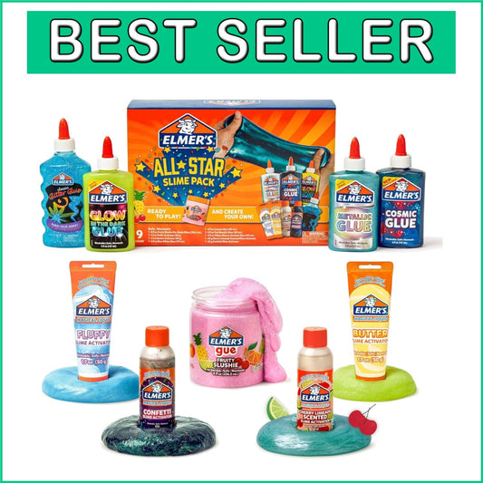 Elmer's All-Star Slime Kit: 9 Nontoxic Components & Endless Fun in Colors!