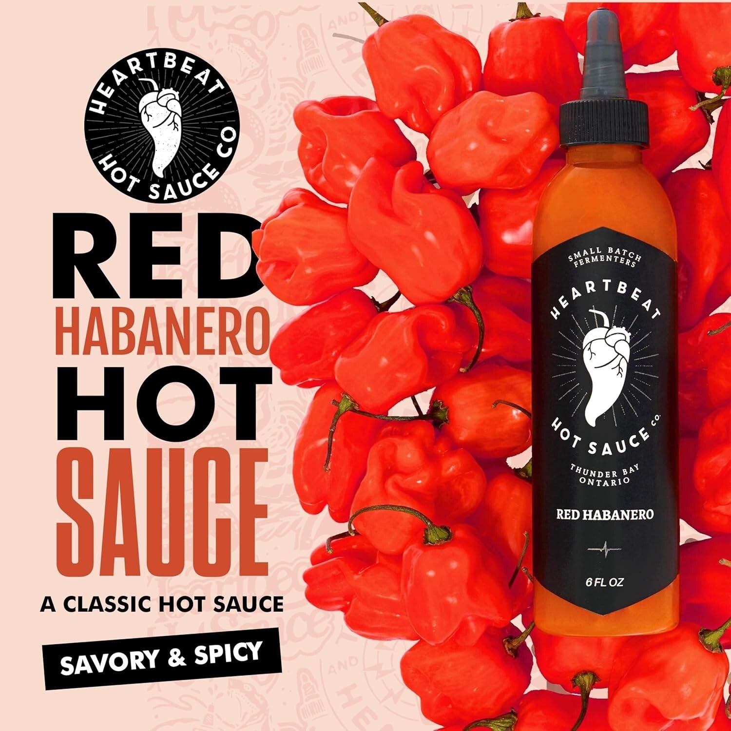 Versatile Red Habanero Hot Sauce: 6 oz Bottles, Ideal for Savory & Sweet Meals