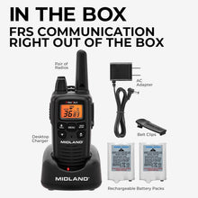 Load image into Gallery viewer, Long-Range Rechargeable Walkie Talkies with NOAA Weather Alert – 2 Pack