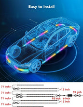 Load image into Gallery viewer, Stylish RGBIC Underglow Lights – 8 LED Strips with Music Sync for Cars &amp; Trucks